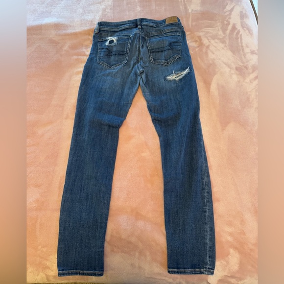 Distressed Blue Women's Jeans - Picture 3 of 7